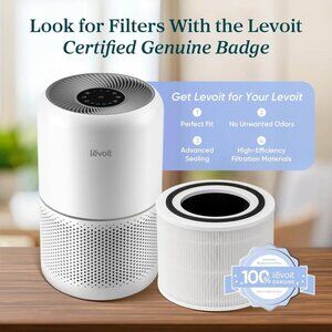 LEVOIT Air Purifier – Core300-P, 3-in-1 HEPA Filter, Bedroom & Pet Hair